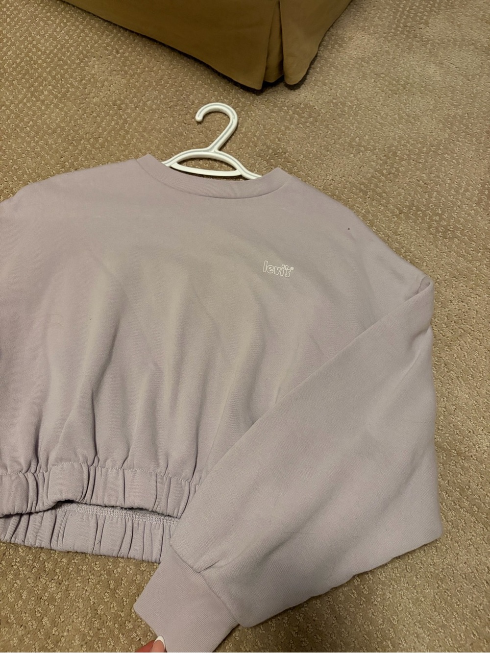 Levi's Pastel Lavender Cropped Sweatshirt